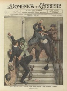 Dristige slyngler, kasserer og ansat angrebet ved højlys dag på trappen til bageriet i Palermo