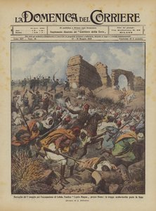 Slaget den 2. maj om besættelsen af Lebda, det gamle Leptis Magna nær Homs? af Achille Beltrame