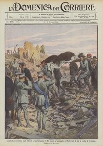 Katastrofale jordskælv i Abruzzi og Campania, er kongen vidne til passagen af ​​de sårede fjernet?