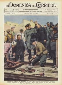 Jeg giver ordet til hakken sagde hertugen personligt at starte det grandiose arbejde? af Achille Beltrame