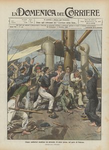 Fem forbrydere angriber et dampskib midt på dagen i Palermos havn