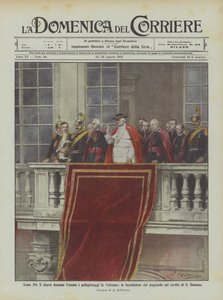 Da Pius X modtog sommerens pilgrimsrejser til Vatikanet, blev velsignelsen fra balkonen i ?