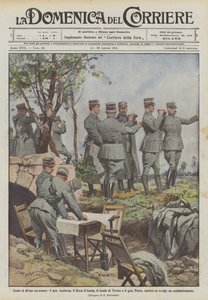 Hvordan styrer du en aktion, Gen Cadorna, hertugen af ​​Aosta, greven af ​​Torino og Gen Porro? af Achille Beltrame