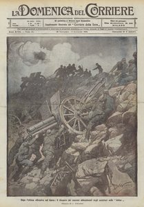 Efter den sidste offensiv på Karst, genvinding af kanoner forladt af østrigerne i synkehullerne