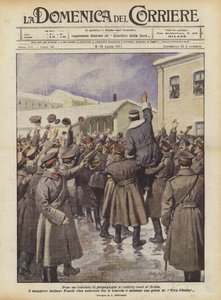 Efter en propagandatale til de russiske soldater i Ochta, kommer den italienske major Tonelli?