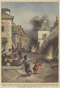 Under øvelserne af et fransk artilleriregiment, tolv 120?