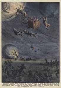Under en voldsom storm, der brød ud i Tyskland om natten, et felt af kugler?