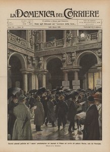 Generelt politisk valg den 7. marts, proklamation af Milanos deputerede i gården i ?