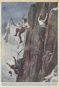 Spændende eventyr, mens du bestiger en top af Mont Blanc