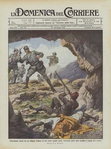 Spændende duel mellem en italiensk og en tyrkisk officer, sidstnævnte, såret og påkalder sig pieta-friste?