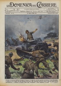 Italienske legionærers heltemod på Spaniens marker af Achille Beltrame