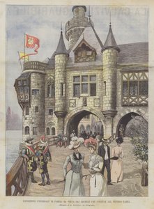 Verdensudstilling i Paris, Saint Michael-porten, der fører ind i det gamle Paris af Achille Beltrame