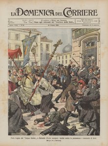 Tragisk Corpus Christi-festival i Bielostok (europæisk Rusland), bomber mod processionen og massakre på jøder af Achille Beltrame