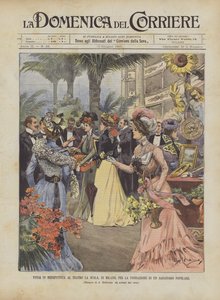 Velgørenhedsmesse i La Scala Theatre, Milano, til grundlæggelsen af ​​et populært sanatorium