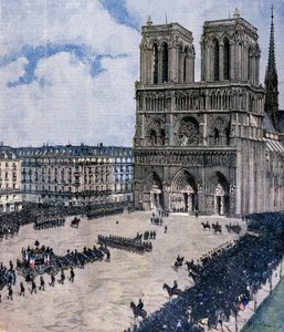 Felix Faures begravelse i Notre Dame-katedralen i Paris i 1899 Illustration af Achille Beltrame af Achille Beltrame