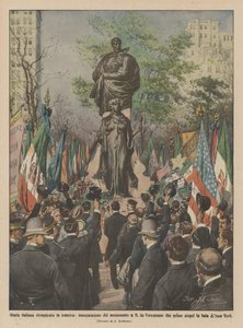 Italiensk ære hævnet i Amerika, indvielse af monumentet for G da Verrazzano, som var den første ?