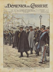 Vilhelm II i Napoli, tager kejseren til det kongelige palads om eftermiddagen den 6. korr.