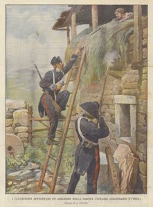 The Carabinieri konfronterer en snigmorder i Cascina Vignazze (District DIvrea)