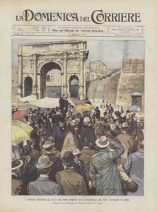 Suverænerne besøger udgravningerne af Forum Romanum på Roms 2653-års jubilæum