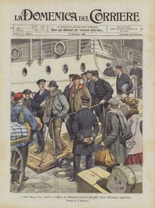Livets tabere, ankomst til Genova af italienske emigranter, der er gale i den argentinske republik