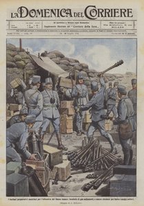 De barbariske østrigske forberedelser til Lower Soča offensiven, kvælende gasflasker? af Achille Beltrame
