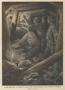 Dramaerne i minerne, befrielsen af tre arbejdere, der blev begravet i 44 dage ved 300 ?