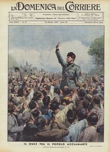 Il Duce blandt det jublende folk