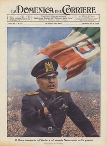 The Duce annoncerer intervention i krigen til Italien og verden