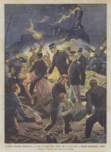 Den alvorlige jernbanekatastrofe ved 12 kilo, fra Rom om natten fra 12 til 13 Corr, The Sovereigns Help the Wounded