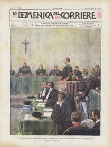Den nye Dreyfus-proces i Rennes, den anklagedes afhøring af Achille Beltrame