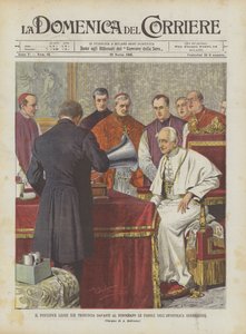 Pave Leo XIII udtaler ordene om den apostoliske velsignelse foran fonografen