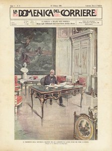 Præsidenten for den franske republik i sit arbejdskabinet et par timer før han dør af Achille Beltrame