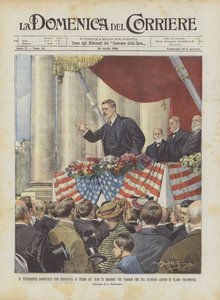 Præsident Roosevelt holder den første af sine 75 taler på den rejse, han er på?