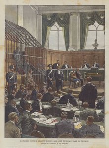 Retssagen mod Brigand Musolino ved Assizes i Lucca, afhøring af vidnerne af Achille Beltrame