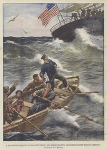 Redningen af ​​en italiensk brigantine, i Atlanterhavet, af den amerikanske skonnertbesætning