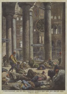 Kolera i Konstantinopel, Santa Sofia reduceret til et hospital for at kæmpe med bulgarerne hvis? af Achille Beltrame
