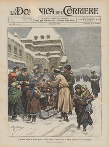 Den store kulde i disse dage, tændte brande og distribution af varme drikkevarer på gaderne i Rusland.