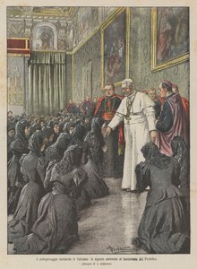 Lombardiets pilgrimsrejse til Vatikanet, damer fik adgang til at kysse pavens hånd af Achille Beltrame