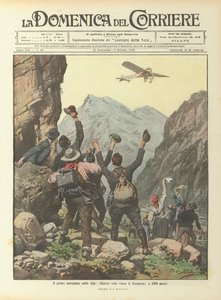 Chavez flyver som det første fly i Alperne til Simplon i 2500 meters højde