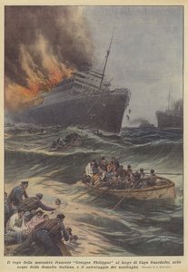 Afbrændingen af ​​det franske motorskib Georges Philippar ud for Capo Guardafui, i farvandet i?