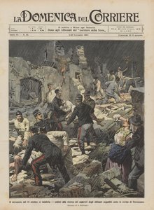 Jordskælvet den 23. oktober i Calabrien, soldater, der leder efter indbyggernes lig ? af Achille Beltrame