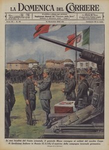 Overgiver general Messe på et sted på østfronten til soldaterne fra det gamle korps? af Achille Beltrame