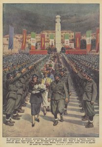 I en atmosfære af livlig patriotisme blev 26 bryllupper fejret i Caprino Veronese
