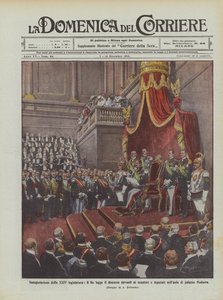 Indvielse af den XXIV. valgperiode, kongen læser sin tale foran senatorer og deputerede ?