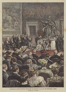 Højtidelig indvielse af det internationale landbrugsinstitut i en sal i Campidoglio i Rom
