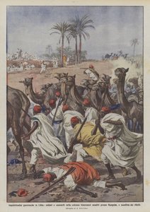 Krigerlig rastløshed i Libyen, soldater og kameler fra Gianinazzi-kolonnen angreb på?
