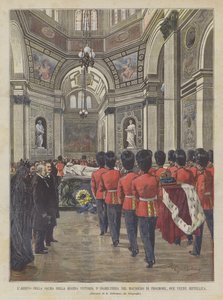 Dronning Victoria af Englands ankomst til Frogmore Mausoleum, hvor hun blev begravet