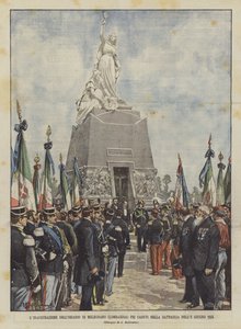 Indvielsen af ​​Ossario Di Melegnano (Lombardia) for de faldne i slaget den 8. juni 1859