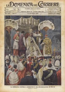 Den overdådige og bevægende ceremoni ved kroningen af ​​Pius XI