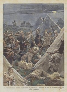 Anglo-boerkrigen, katastrofalt natteangreb på den engelske lejr ved Tweefontein Til Opera Del? af Achille Beltrame